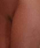 Alexis Adams, blonde, busty, nude, strip, shower, bush