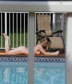 Daisy Chainz, nude, blonde, pool, strip, bikini