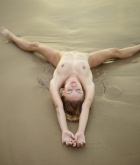 Sonya, beach, boobs, shaved, beach, nude, blonde