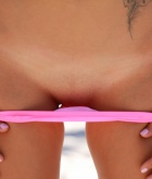 Ariana Marie, naked, bikini, beach, strip, volleyball, shaved, tan lines