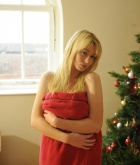 Kirsty Corner, blonde, nude, busty, Christmas, upboob