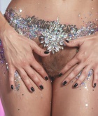 Britney Amber, blonde, busty, glitter, ass, heels, naked, bush