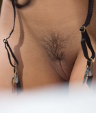 Gianna Dior, brunette, naked, trimmed, strip, lingerie, ass, thong
