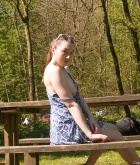 Setina Rose, brunette, topless, ass, pose, outdoors
