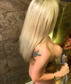 Marica Chanelle, blonde, naked, boobs, ass, piercing, shower, changing