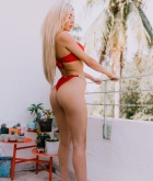 Elaina Vice, blonde, naked, shaved, ass, lingerie, pose, tattoo