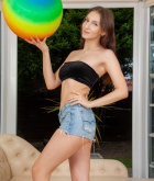 Elena Parkov, brunette, nude, strip