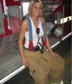 Melissa Midwest, blonde, strip, firehouse