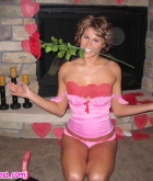 Melissa Midwest, blonde, strip, lingerie, Valentines Day