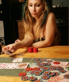 Angel Button, brunette, strip, poker, piercing, tattoo, oreo girl