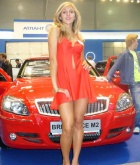 girls, cars, carshow, Russia, topless, boobs