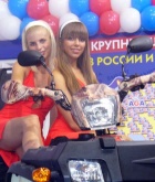 girls, cars, carshow, Russia, topless, boobs