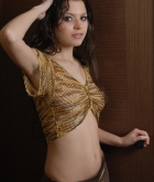 Cezaria A, brunette, strip, doorway, pose