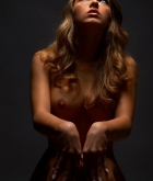 Andrea Krumlova, blonde, nude, pose, shadows