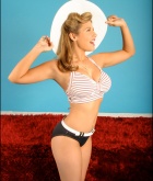 Erica Campbell, blonde, strip, topless, busty, bikini