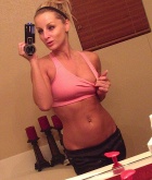 Melissa XOXO, blonde, strip, nude, self, ass, mirror