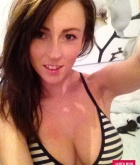 Lauren Wood, brunette, strip, topless, busty, self