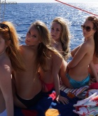 Beckie, Rosie, Sam, Sammi, Sophie, topless, boat
