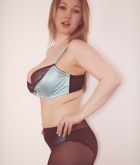 Lyla Ashby, blonde, strip, topless, busty, lingerie