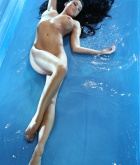 Lucy Li, brunette, nude, busty, ass, pose, water