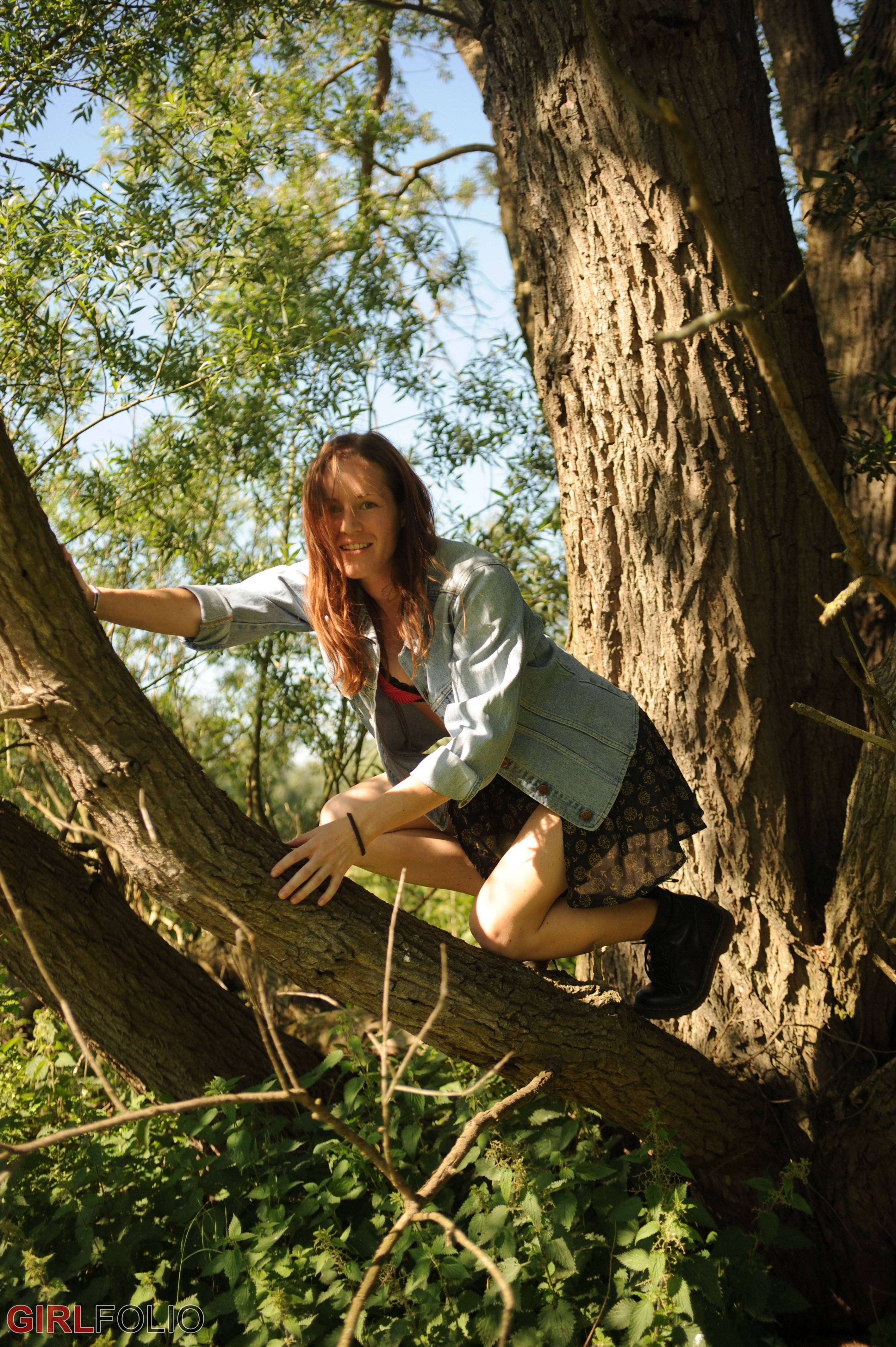Kate Blez, topless, ass, tree, strip, outdoors 