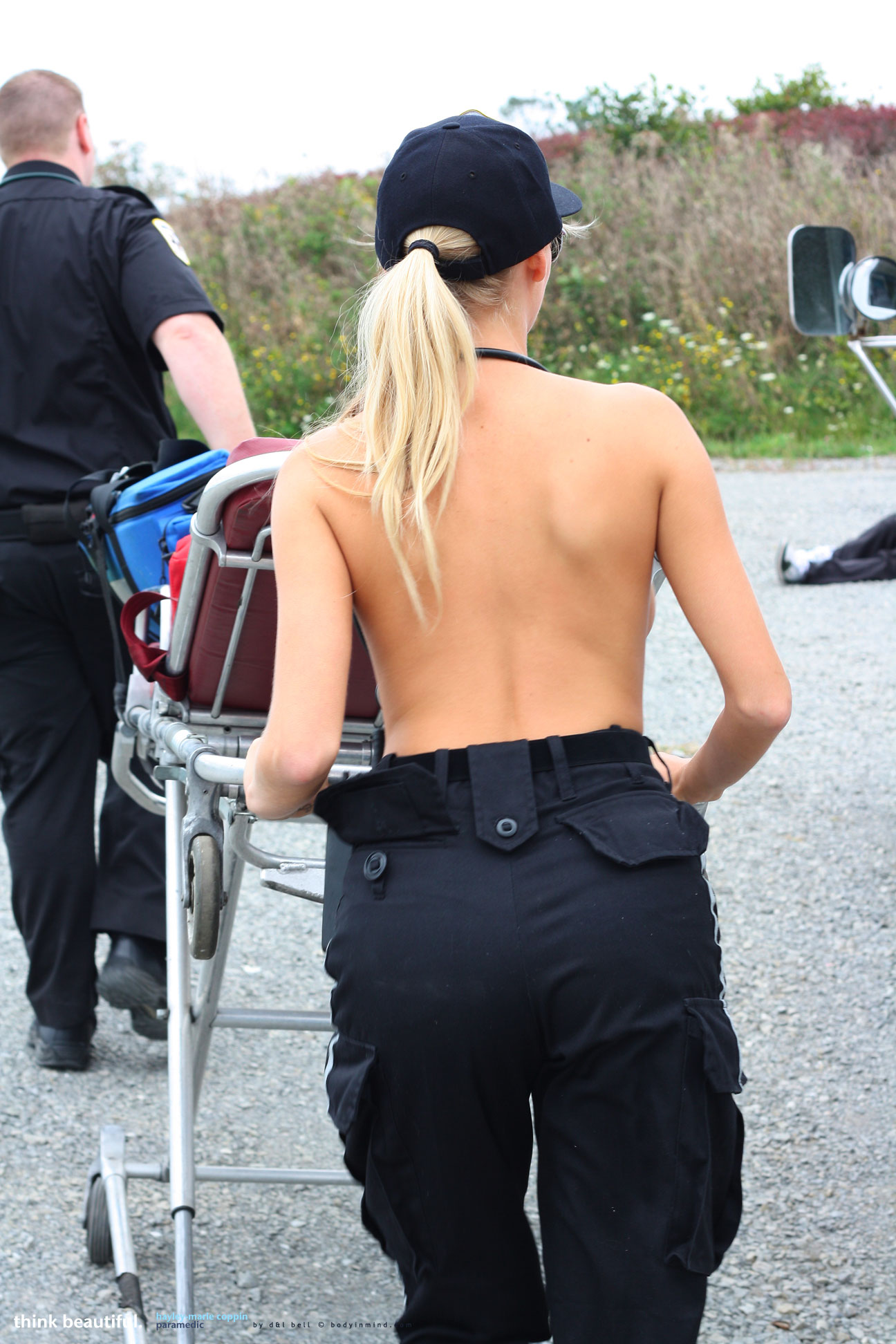 Hayley Marie Coppin, blonde, topless, paramedic