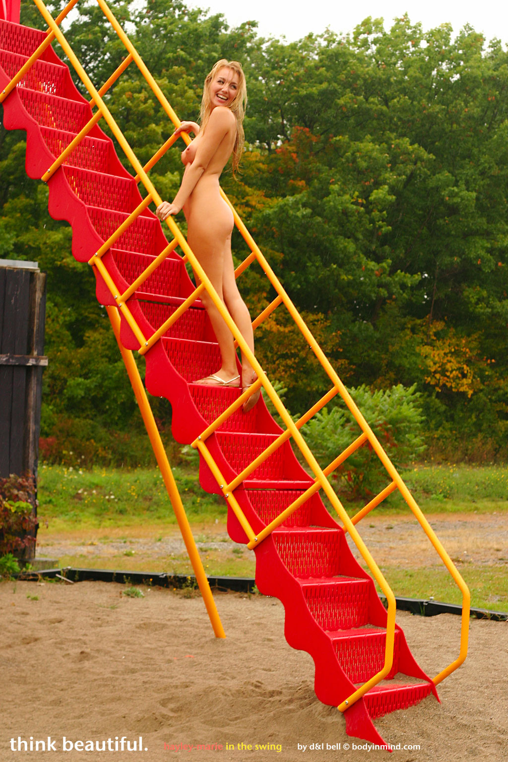 Hayley Marie Coppin Nude at a Playground.