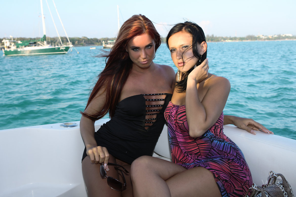 Ashley Bulgari, Angelica Kitten, strip, nude, yacht