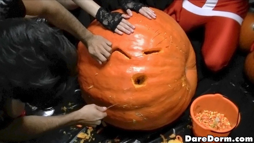 boobs, party, pumpkin, Halloween