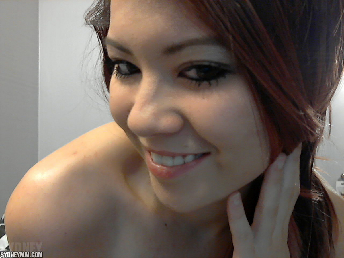 Sydney Mai, redhead, strip, nude, perky, ass, webcam