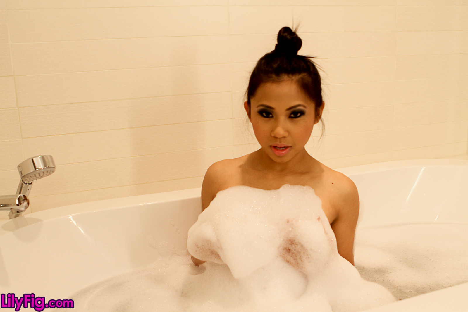 Lily Figuera, asian, nude, busty, ass, bubbles, bath