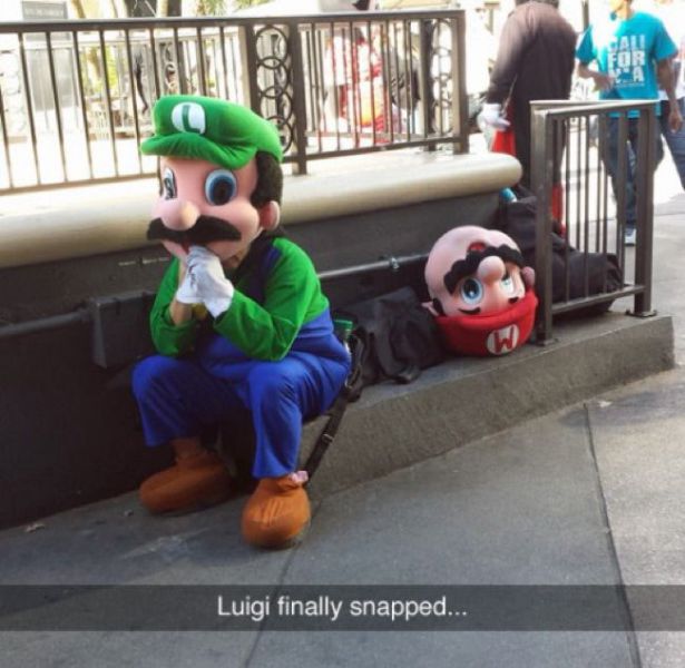 boobs, ass, oops, Luigi, vegetarian