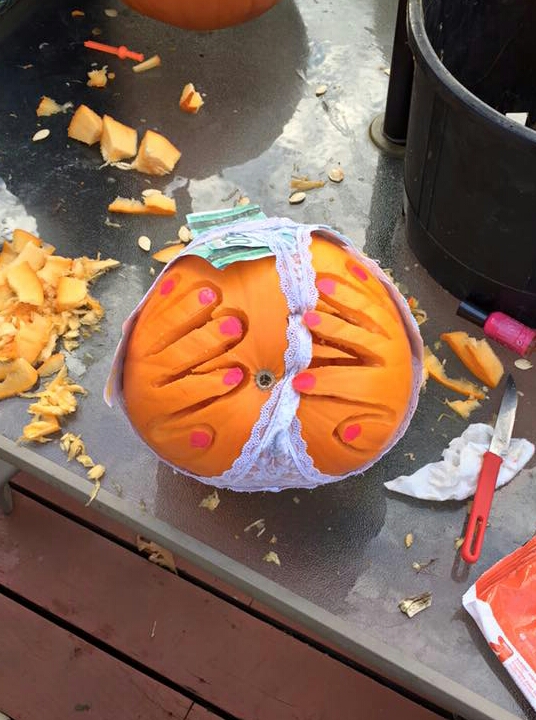 boobs, ass, pumpkin, Halloween, party